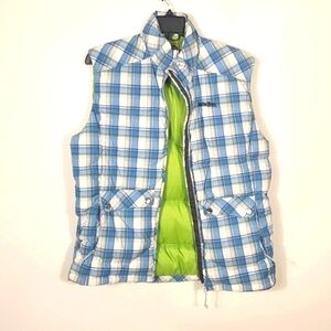 Solstice LG Women's Plaid Zip up Vest Size Medium